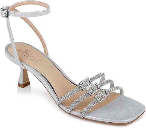 حذاء Jewel Badgley Mischka Tesslynn مفتوح من الأمام بكعب صغير مع حزام للكاحل in Saudi Arabia