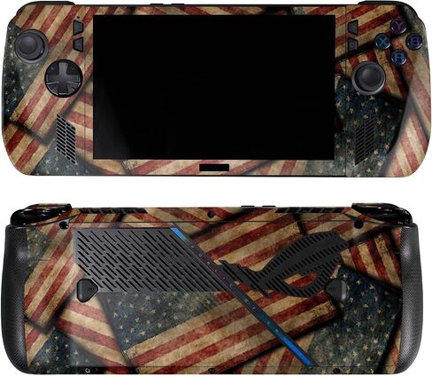 Skin Compatible with Asus ROG Ally X - Vintage American - Premium 3M Vinyl Protective Wrap Decal Cover - Easy to Apply | Crafted in The USA by MightySkins in Saudi Arabia