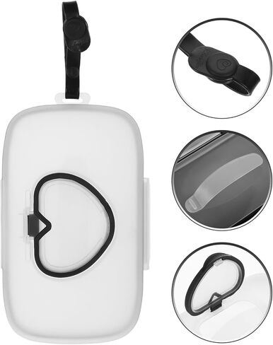 موزع مناديل لوكسشيني، حامل مناديل محمول للأطفال البالغين، قابل لإعادة الاستخدام، علبة مناديل مبللة للأطفال، غطاء على شكل قلب، حاوية مناديل قابلة لإعادة الملء للتنزه في الهواء الطلق in Kuwait