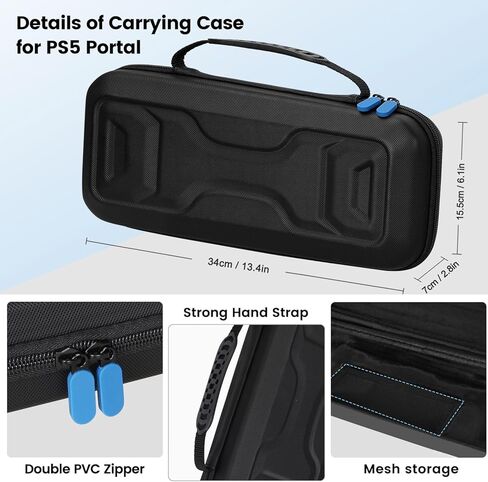 حزمة ملحقات 6 في 1 متوافقة مع بوابة بلاي ستيشن، وحقيبة الحمل وغطاء شفاف من البولي كربونات الصلب مع واقي شاشة من الزجاج المقوى، وغطاء واقي من السيليكون الناعم، وشاشتين in Kuwait