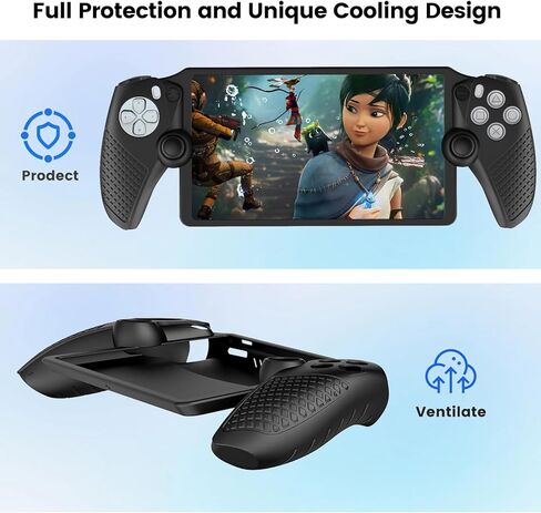 حزمة ملحقات 6 في 1 متوافقة مع بوابة بلاي ستيشن، وحقيبة الحمل وغطاء شفاف من البولي كربونات الصلب مع واقي شاشة من الزجاج المقوى، وغطاء واقي من السيليكون الناعم، وشاشتين in Kuwait