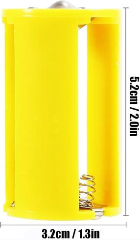 6pcs 3 AA to 1 D Battery Adapters Holder 1.5V Output Case Box AA to D Battery Converter (Yellow) in Kuwait
