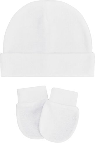 Century Star Cotton Newborn Baby Beanie Hats and Mittens Set Infant Hats for Baby Boy Girl Hats 0-6 Months for Halloween in Saudi Arabia
