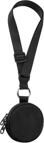 Carrying Case Compatible with Pokémon GO Plus + 2023, Portable Protective Case with Key Ring and Neck Strap, Small Nylon Storage Case for Nintendo Pokemon GO Plus +, Black in Kuwait