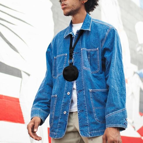 Carrying Case Compatible with Pokémon GO Plus + 2023, Portable Protective Case with Key Ring and Neck Strap, Small Nylon Storage Case for Nintendo Pokemon GO Plus +, Black in Kuwait