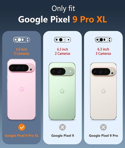 FNTCASE for Google Pixel-9-Pro XL Case: Clear Case Military Grade Drop Protection Anti Yellowing Cell Phone Cover - Rugged Shockproof Protective Bumper Transparent Cases(Clear) in Saudi Arabia