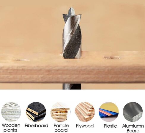 مجموعة لقم الثقب الغاطسة من فيكسينوس، 7 قطع، لقم حوض مضادة 3 مم - 10 مم للخشب الصلب عالي السرعة، مخرطة النجارة مع مفتاح ربط سداسي in Kuwait