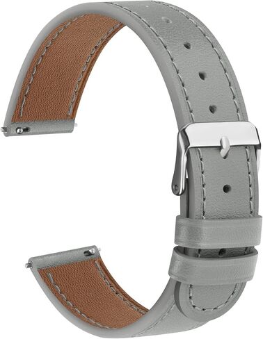 18mm Quick Released Watch Band Compatible with Fossil Gen 6 42mm / Fossil Gen 5E 42mm, Premium Grain Leather Replacement Watch Strap for Fossil Gen 6 Women's Smartwatch in Saudi Arabia