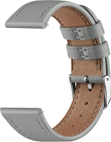 18mm Quick Released Watch Band Compatible with Fossil Gen 6 42mm / Fossil Gen 5E 42mm, Premium Grain Leather Replacement Watch Strap for Fossil Gen 6 Women's Smartwatch in Saudi Arabia