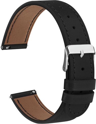 حزام ساعة سريع التحرير 18 مم متوافق مع Fossil Gen 6 42 مم / Fossil Gen 5E 42 مم، حزام ساعة بديل من الجلد المحبب الفاخر لساعة Fossil Gen 6 الذكية النسائية in Saudi Arabia