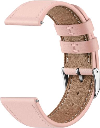 18mm Quick Released Watch Band Compatible with Fossil Gen 6 42mm / Fossil Gen 5E 42mm, Premium Grain Leather Replacement Watch Strap for Fossil Gen 6 Women's Smartwatch in Saudi Arabia