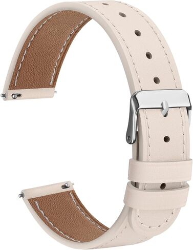 18mm Quick Released Watch Band Compatible with Fossil Gen 6 42mm / Fossil Gen 5E 42mm, Premium Grain Leather Replacement Watch Strap for Fossil Gen 6 Women's Smartwatch in Saudi Arabia