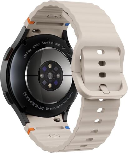 Sport Strap For Samsung Galaxy Watch 7 Band 40mm 44mm,No Gap Soft Silicone Bands For Galaxy Watch FE 40 mm/Galaxy Watch 6 5 4 Band 40mm 44mm/Galaxy Watch 6 classic 43mm 47mm For Women Men in Saudi Arabia