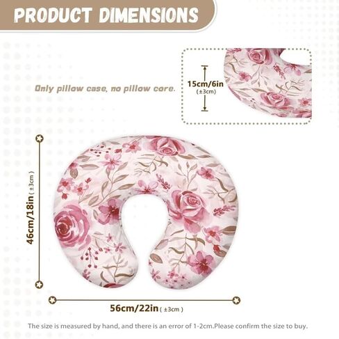 Blue Shark Print Nursing Pillow Cover for Baby Girl, 1 Pack Soft Removable Breast Feeding Pillow Cover, Cotton Nursing Pillow Cases Fit Standard Nursing Pillow in Saudi Arabia