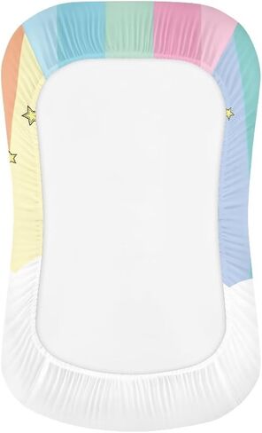 ZDCUSTOM Cartoon Elephant Print Stretch Fitted Bassinet Sheet Unisex Boys Girls Cradle Sheets Oval Rectangle Hourglass Bassinet Pad Bassinet Crib Sheets in Saudi Arabia