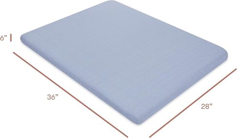 Babyletto 100% Organic Cotton All-Stages Midi Crib Sheet, GOTS-Certified, Fitted 360°, Ultra-Soft and Breathable Muslin - Dewdrop Blue in Saudi Arabia