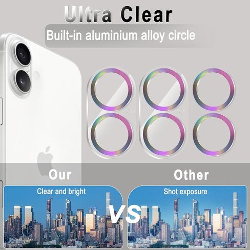 MONASAY Camera Lens Protector compatible for iPhone 16 Pro/iPhone 16 Pro Max[Strong Adhesion][Scratch Resistant] Full Coverage Matte Metal Tempered Glass Camera Cover Film, Black in Saudi Arabia