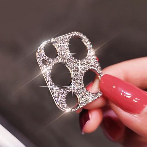 [عبوة من قطعتين] غطاء حماية لعدسة الكاميرا من Omio مصمم لهاتف iPhone 16 Pro Max Bling للنساء والفتيات غطاء عدسة ماسية ثلاثية الأبعاد لامع وكريستال معدني لامع لهاتف iPhone 16 Pro تيتانيوم أبيض in Saudi Arabia