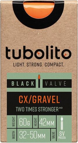 Tubolito Tubo cx/Gravel 700 x 30-47mm, 42mm Presta Valve, Orange in Saudi Arabia