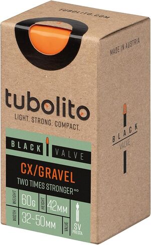 Tubolito Tubo cx/Gravel 700 x 30-47mm, 42mm Presta Valve, Orange in Saudi Arabia