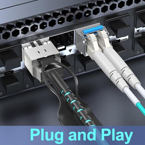 كابل 10G SFP+ AOC، FLYPROFiber SFP+ إلى SFP+ كابل ألياف بصرية نشط، ألياف OM3 MMF متصلة مباشرة مع موصلات SFP+ لـ Cisco SFP-10G-AOC30M، Ubiquiti UniFi، Supermicro، Mikrotik، 30M (98.4 قدمًا) in Saudi Arabia