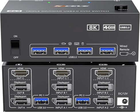 USB 3.0 Switch 4 Computers,Camgeet 4 Port USB Switch Selector for 4 Computer Share 4 USB Devices,Keyboard Mouse Switch,USB Switcher with Wired Remote and 4 Standard USB-B Cables in Saudi Arabia
