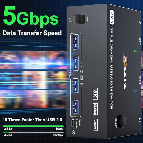 USB 3.0 Switch 4 Computers,Camgeet 4 Port USB Switch Selector for 4 Computer Share 4 USB Devices,Keyboard Mouse Switch,USB Switcher with Wired Remote and 4 Standard USB-B Cables in Saudi Arabia