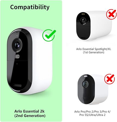 كابل شحن ALERTCAM بطول 9 متر/30 قدم لكاميرا الأمان الخارجية Arlo Essential 2K (الجيل الثاني)، سلك طاقة طويل مقاوم للماء لكاميرا Arlo Essential 2nd، أبيض in Saudi Arabia