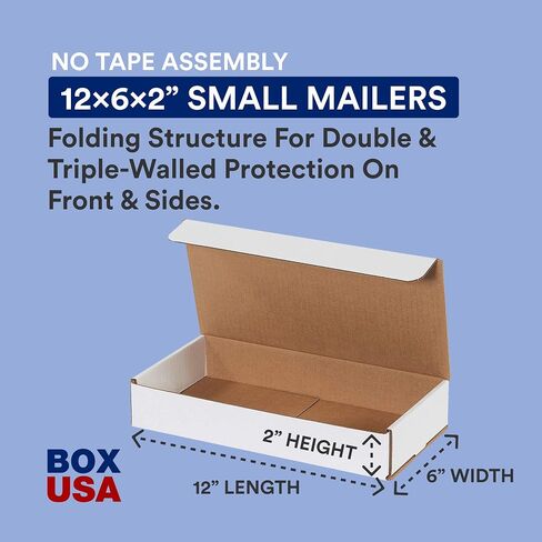 BOX USA Shipping Boxes Small 12"L x 6"W x 4"H, 50-Pack | Corrugated Cardboard Box Mailer for Packing, Moving and Storage 1264 in Kuwait