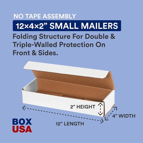 BOX USA Shipping Boxes Small 12"L x 6"W x 4"H, 50-Pack | Corrugated Cardboard Box Mailer for Packing, Moving and Storage 1264 in Kuwait