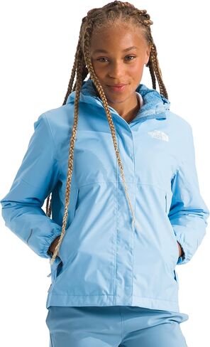THE NORTH FACE Girls' Warm Storm Waterproof Rain Jacket, Pink Moss, X-Large in Saudi Arabia