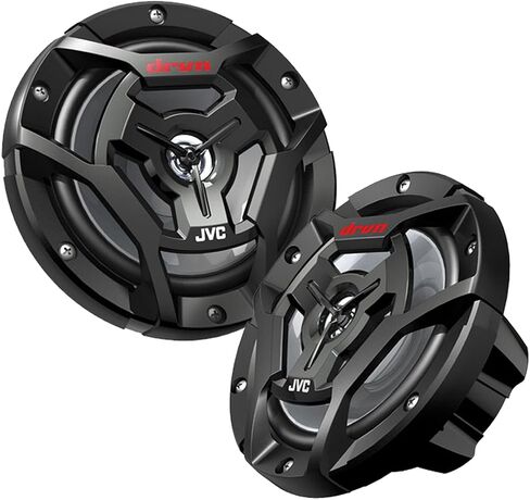 JVC 2.7 بوصة شاشة بلوتوث خلفية USB/AUX AM/FM/Weatherband Marine Radio مستقبل الوسائط الرقمية، 4X 6.5 150W Peak 2 Way مكبرات صوت سوداء محورية، مضخم صوت 4 قنوات مع مجموعة، هوائي، كاميرا الرؤية الخلفية in Saudi Arabia