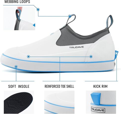 Trudave Deck Shoes for Men, Waterproof Fishing Shoe Anti-Slip Ankle Rain Shoe for Men, Yard Garden Shoes for Farming & Outdoor Work in Saudi Arabia