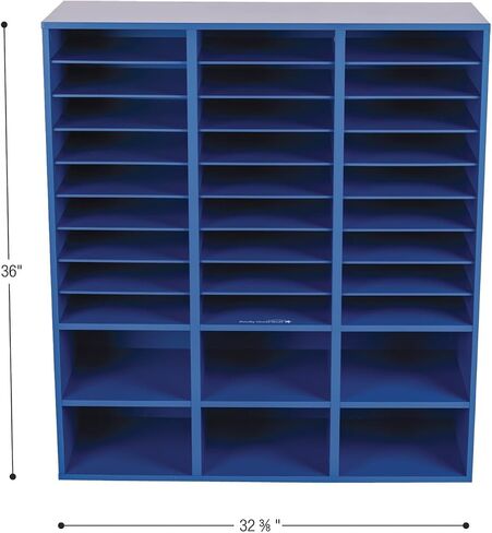 Really Good Stuff Blue 27-Slot Mail and Supplies Center with 27 Trays, 6 Cubbies, and Baskets Single Color - 1 Mail Center, 27 Trays, 6 Baskets in Saudi Arabia