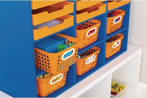 Really Good Stuff Blue 27-Slot Mail and Supplies Center with 27 Trays, 6 Cubbies, and Baskets Single Color - 1 Mail Center, 27 Trays, 6 Baskets in Saudi Arabia