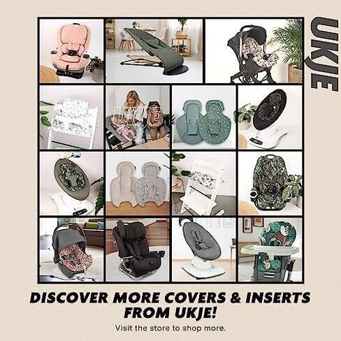 Ukje Swing Insert Rocker Cover Compatible with 4moms mamaRoo 5 Rockaroo Swing, Swing Accessories with Reversible Design, Easy to Install, Handmade in Europe - Taupe in Kuwait