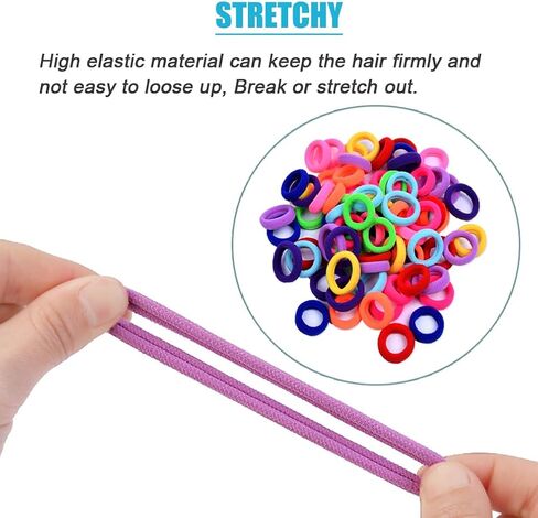 100 قطعة من ربطات شعر الأطفال، أربطة شعر مرنة، أربطة شعر صغيرة للفتيات، أربطة مطاطية، حوامل ذيل حصان مرنة (10 ألوان داكنة) in Kuwait