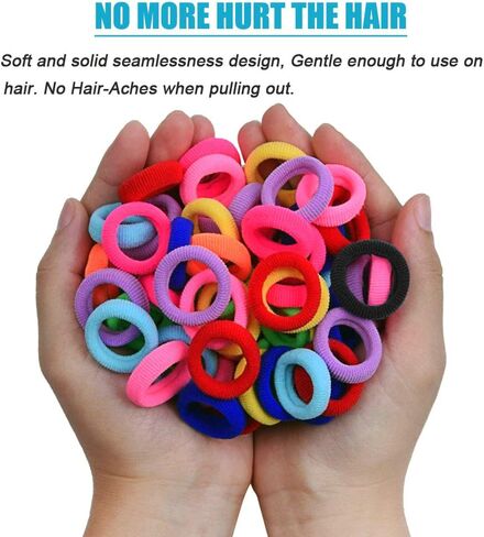 100 قطعة من ربطات شعر الأطفال، أربطة شعر مرنة، أربطة شعر صغيرة للفتيات، أربطة مطاطية، حوامل ذيل حصان مرنة (10 ألوان داكنة) in Kuwait