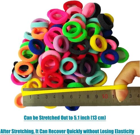 100 قطعة من ربطات شعر الأطفال، أربطة شعر مرنة، أربطة شعر صغيرة للفتيات، أربطة مطاطية، حوامل ذيل حصان مرنة (10 ألوان داكنة) in Kuwait