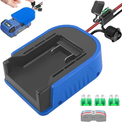 عبوتان من محول عجلة الطاقة لمحول محول بطارية ليثيوم Kobalt 24V Max مع مفتاح وصمامات ومحطات أسلاك، مع سلك قياس 14، وموصل طاقة لصناديق سيارات Rc، والروبوتات، والاستخدام بنفسك in Saudi Arabia