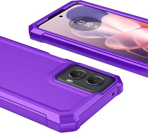 for Motorala Moto G Stylus 5G 2024 Case with Screen Protector,Moto G Stylus 5G Phone Case 2024 Front Back Full Body Protection Military Grade Shockproof Bumper Cover for Motorala G Sylus 2024 Purple in Saudi Arabia