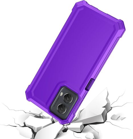 for Motorala Moto G Stylus 5G 2024 Case with Screen Protector,Moto G Stylus 5G Phone Case 2024 Front Back Full Body Protection Military Grade Shockproof Bumper Cover for Motorala G Sylus 2024 Purple in Saudi Arabia