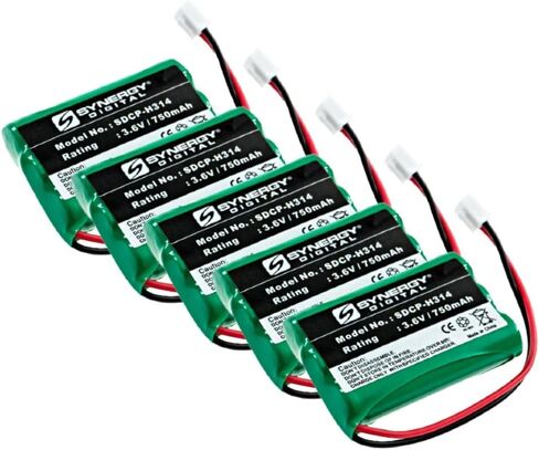 Synergy Digital Cordless Phone Battery, Compatible with Telematrix BATT-9600 Cordless Phone Combo-Pack includes: 5 x SDCP-H314 Batteries in Saudi Arabia