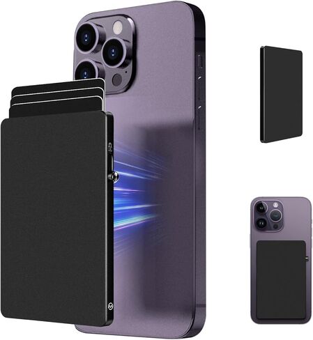 Magnetic Card Holder Wallet for Magsafe Wallet, Minimalist Slim Card Wallet for Phone,Pop Up Magnetic Wallet,Slim Metal Wallet Card Holder Compatible with iPhone 15/14/13/12/Pro/Pro Max/Mini Series in Saudi Arabia