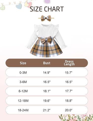 Baby Girl Clothes Infant Dress Plaid Ruffle Long Sleeve Dresses + Headband Cute Fall Winter Baby Dress in Saudi Arabia