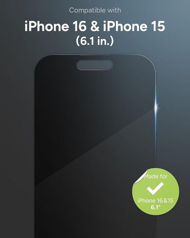 ZAGG Glass Elite Privacy 360 Screen Protector for iPhone 16 Pro Max – 4-Way Privacy, Ultra-Strong Tempered Glass, 5X Stronger, InvisibleShield, Smudge-Free, Easy Install, Recycled Content in Saudi Arabia