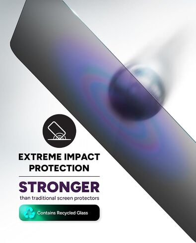 ZAGG Glass Elite Privacy 360 Screen Protector for iPhone 16 Pro Max – 4-Way Privacy, Ultra-Strong Tempered Glass, 5X Stronger, InvisibleShield, Smudge-Free, Easy Install, Recycled Content in Saudi Arabia