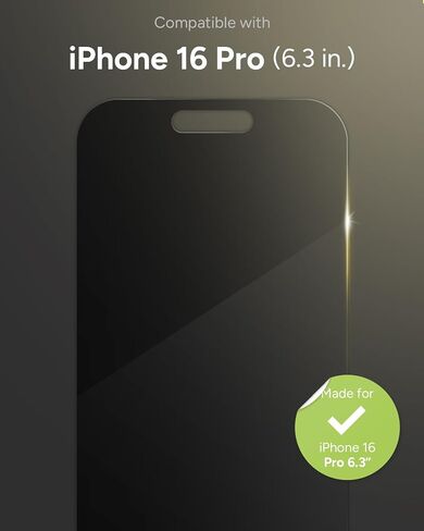 ZAGG Glass Elite Privacy 360 Screen Protector for iPhone 16 Pro Max – 4-Way Privacy, Ultra-Strong Tempered Glass, 5X Stronger, InvisibleShield, Smudge-Free, Easy Install, Recycled Content in Saudi Arabia