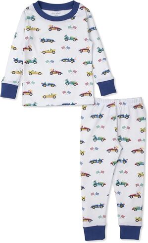 مجموعة بيجامات طويلة مطبوعة بطبعة سباق السيارات للرضع من الأولاد الصغار من كيسي كيسي in Kuwait