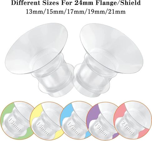Flange Inserts 17mm 8PC Compatible with Momcozy S12 pro/S9 pro/S9/S10/S12/Medela/TSRETE/Spectra/Bellababy etc 24mm Wearable Breast Pump, Reduce 24mm Tunnel Down to Correct Size in Saudi Arabia